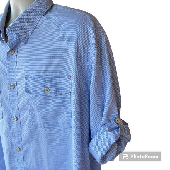 ORVIS Clearwater Hybrid Dress Fishing Long Sleeve Button Down Shirt XXL UPF 30+ - Picture 6 of 12